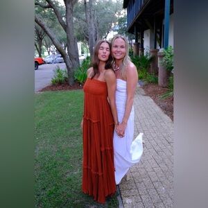 Jen's Pirate Booty Lavender Fields Maxi Dress NWOT Burnt Orange